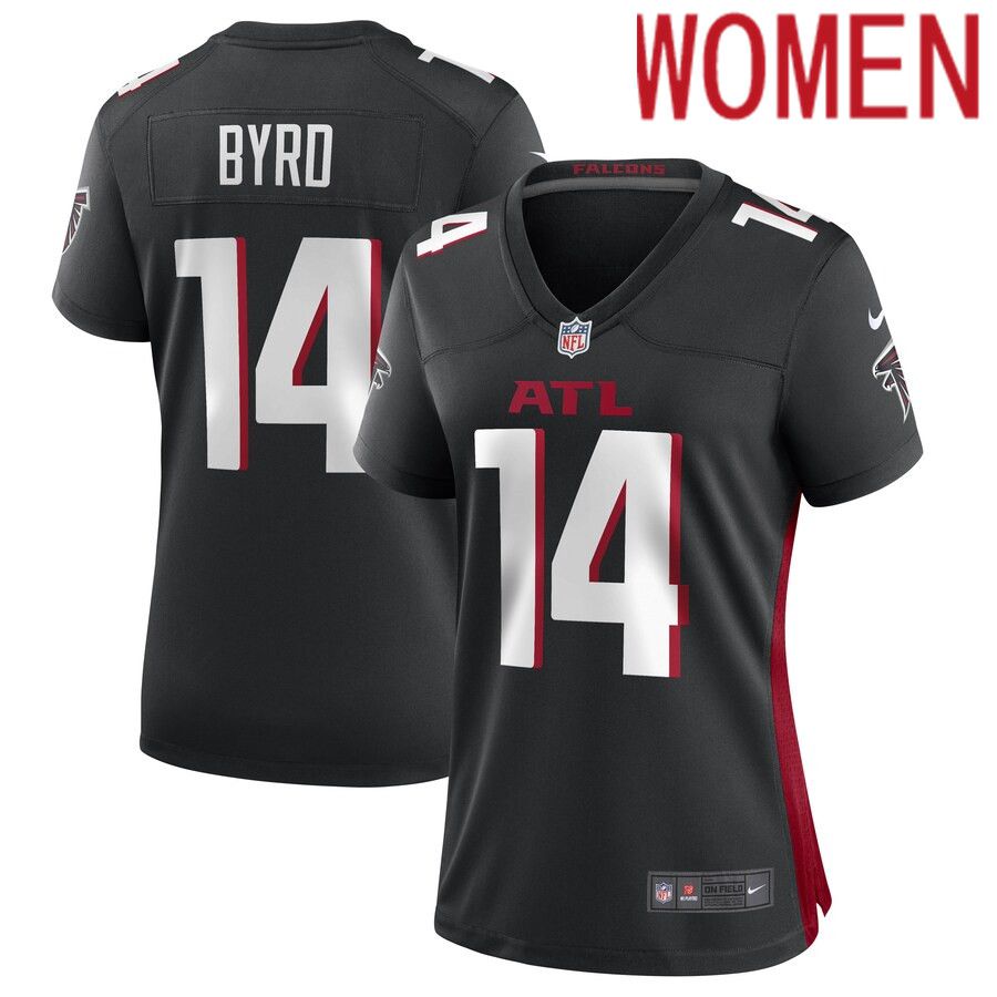Women Atlanta Falcons 14 Damiere Byrd Nike Black Game Player NFL Jersey